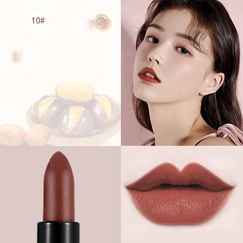 Velvet Caramel – Rich Red Brown Matte Lipstick