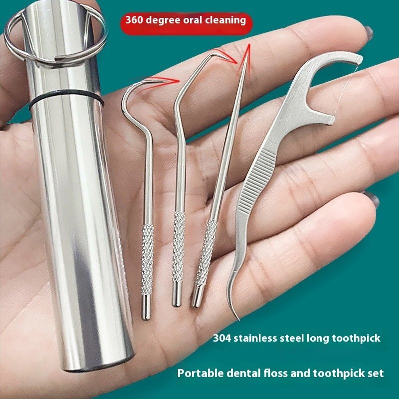 Stainless Steel Reusable Toothpick – Portable Cleaning Tool