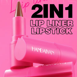 Chic Matte Lip Duo – 2-in-1 Lipstick & Liner, 8 Elegant Colors