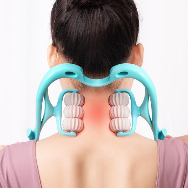 Six-Wheel Neck Massager – Pain Relief Roller