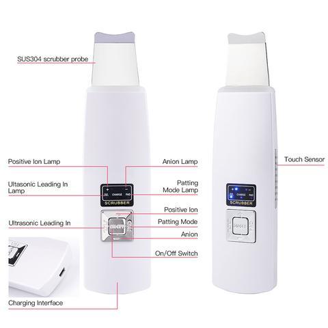 Ultrasonic Skin Scrubber & Facial Cleanser – Blackhead, Acne Remover & Spa Vibration Massager