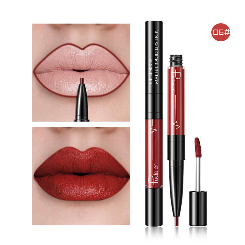 Dual-Action Matte Lip Kit: Liner & Lipstick