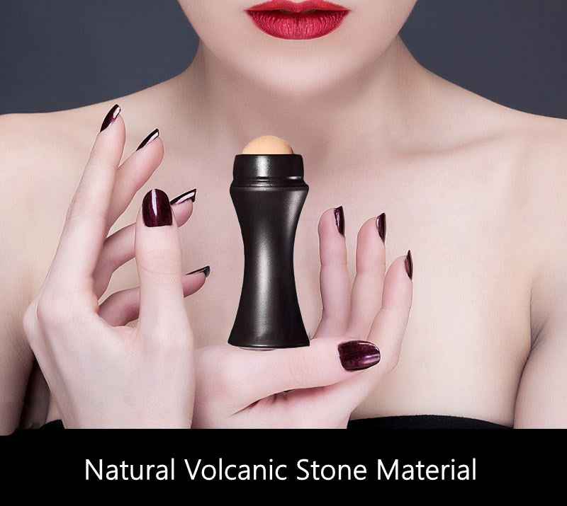 Volcanic Stone Oil-Control Roller – Natural Face Cleaning & Oil Absorption Tool