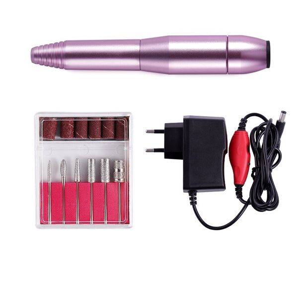 Multi-Function Electric Manicure Drill – 6-Piece Set