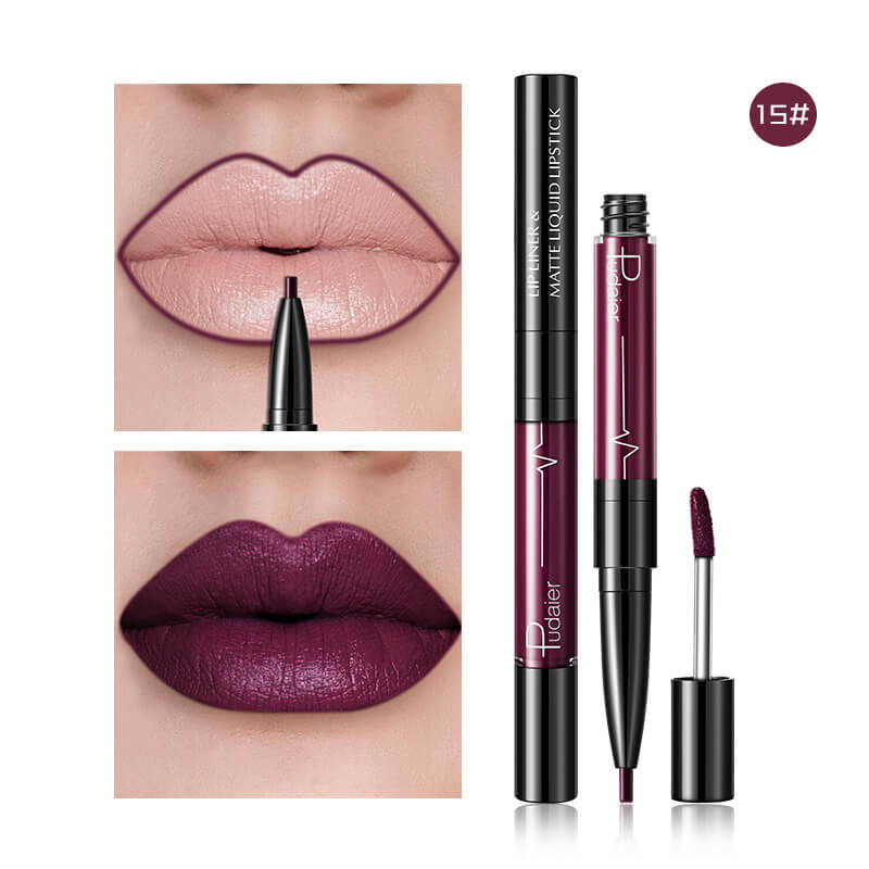 Dual-Action Matte Lip Kit: Liner & Lipstick