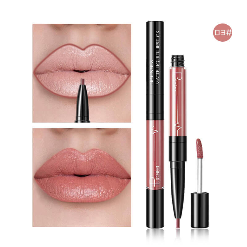 Dual-Action Matte Lip Kit: Liner & Lipstick