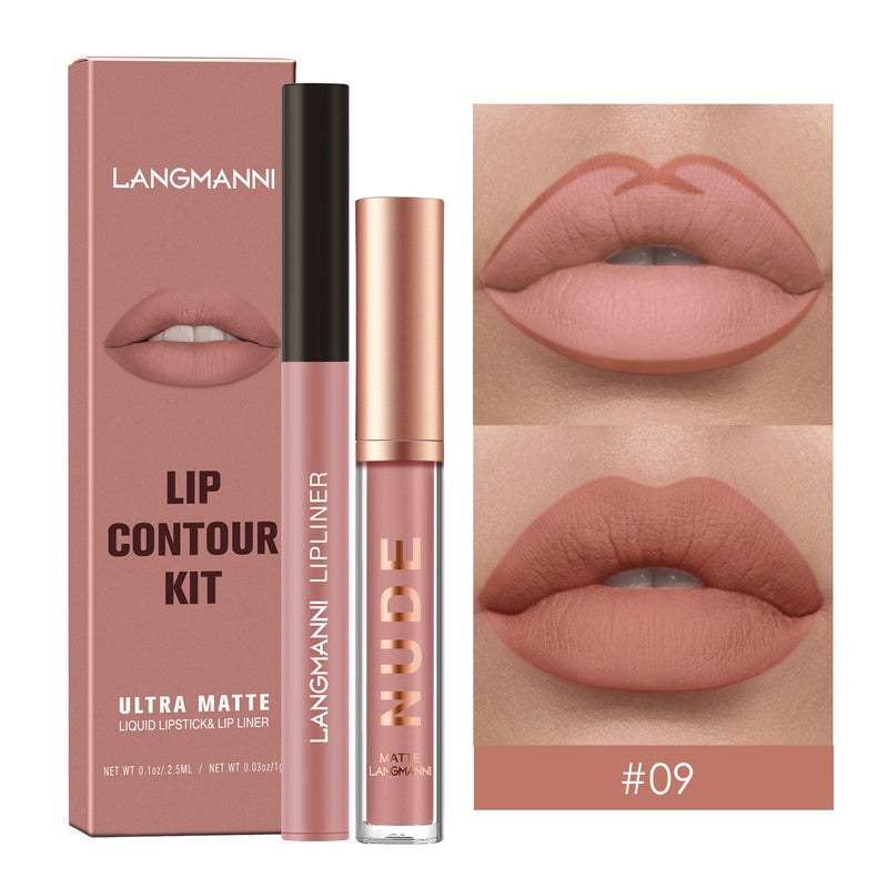 Langmanni Lip Liner-Lipstick Combination – Ultra Chic, Long-lasting Lips