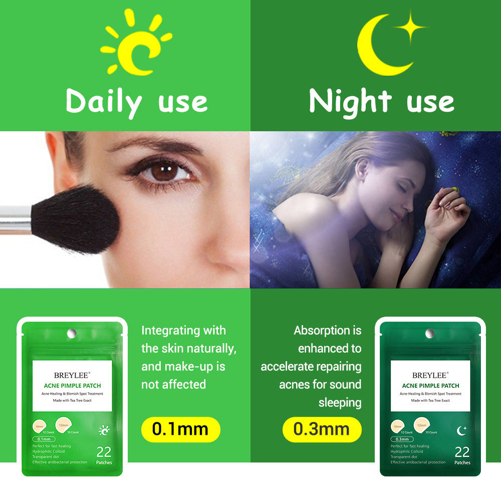 🌿 Tea Tree Invisible Acne Patch – Ultra-Thin, Fast Healing & Mark-Fading Care