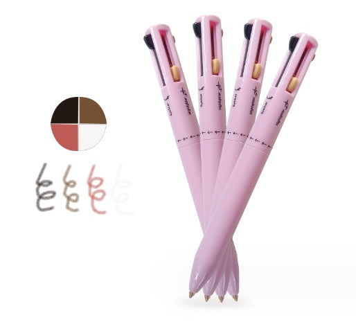 4-in-1 Multi-Function Cosmetic Brush – Lip Liner, Eyeliner, Eyebrow Pencil, and Highlighter