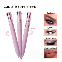 4-in-1 Multi-Function Cosmetic Brush – Lip Liner, Eyeliner, Eyebrow Pencil, and Highlighter