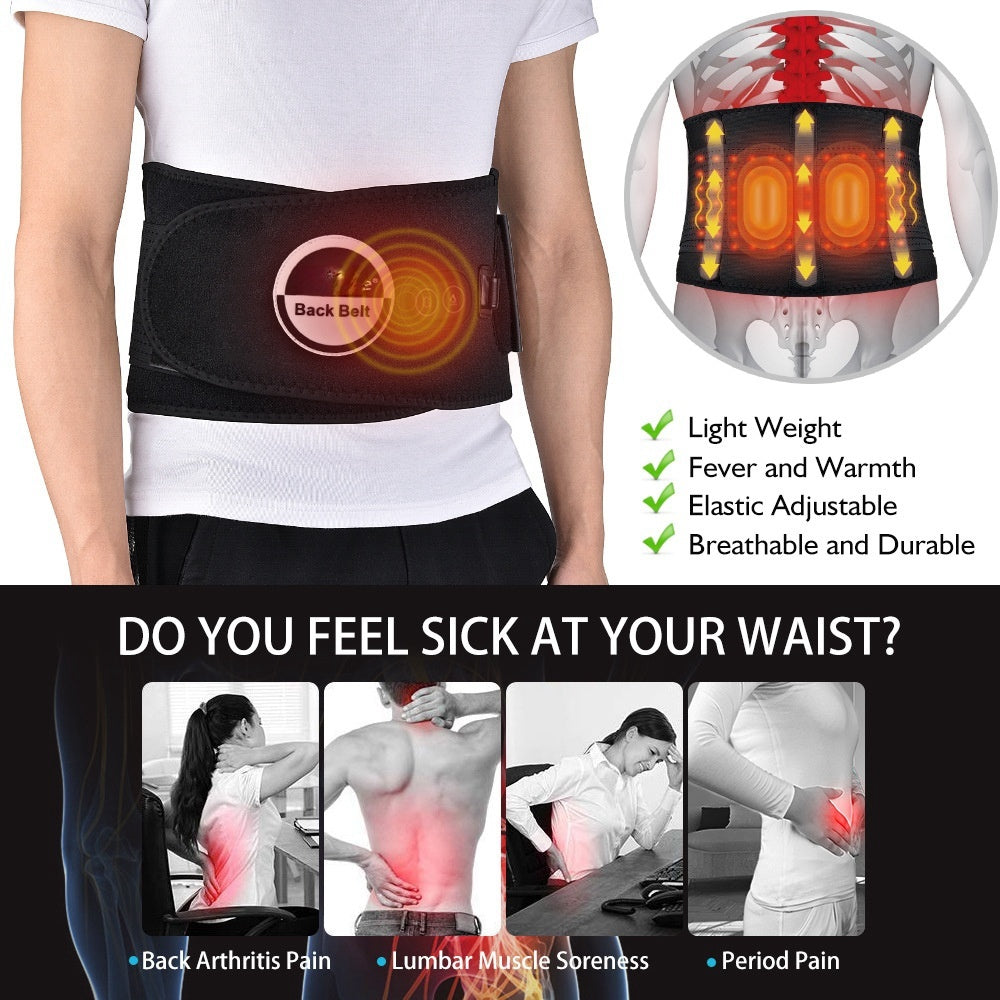 Soothing Red Light Heating Belt – Back Pain Relief & Lumbar Support