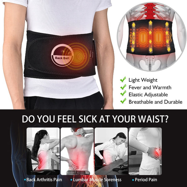 Soothing Heat Red Light Therapy Belt – Lumbar Support & Massage