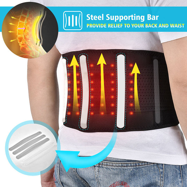 Soothing Heat Red Light Therapy Belt – Lumbar Support & Massage