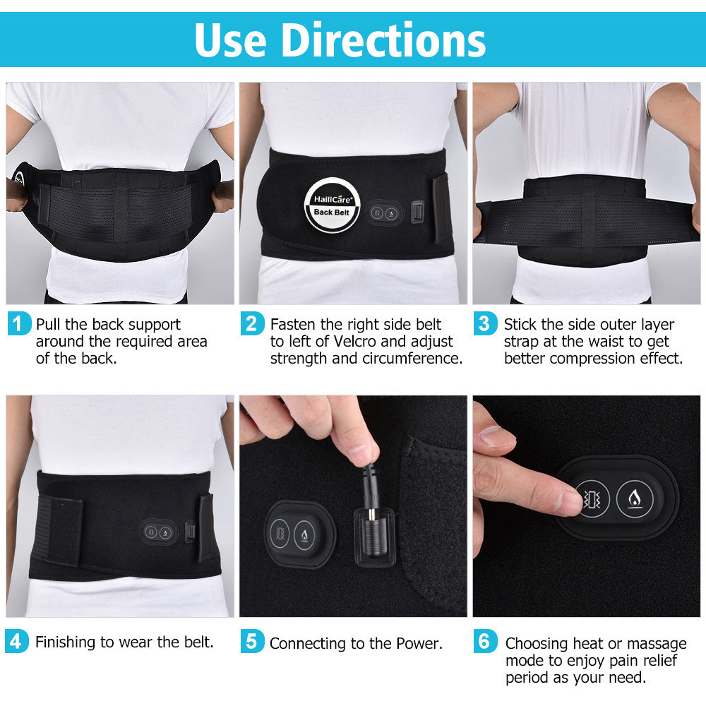 Soothing Red Light Heating Belt – Back Pain Relief & Lumbar Support