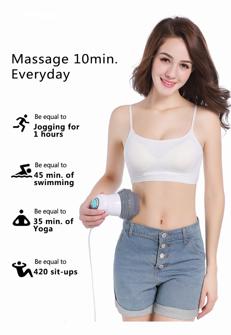 Anti-Cellulite Slimming Massager – Silent Vibration Roller for Weight Loss