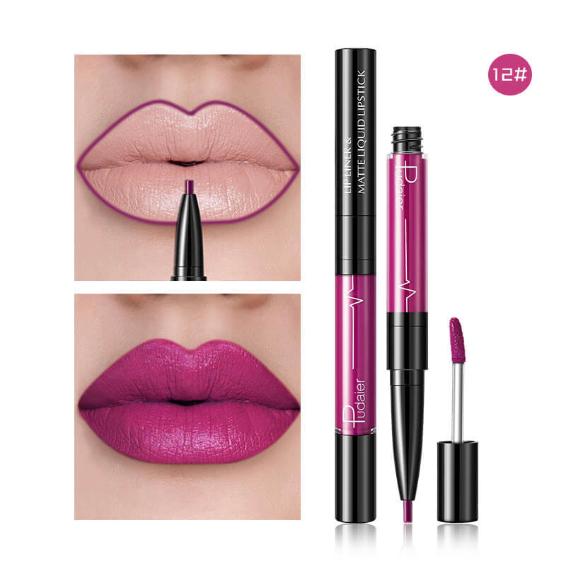 Dual-Action Matte Lip Kit: Liner & Lipstick