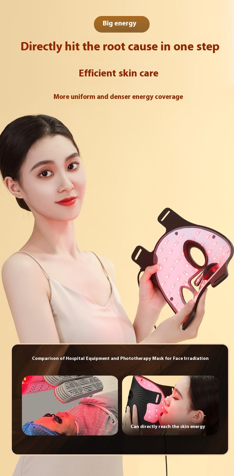 LED Photon Facial Mask – French Pattern
