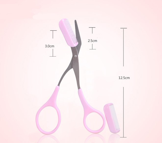 Eyebrow Grooming Scissors with Comb – Precise Hair Trimming & Shaping Tool