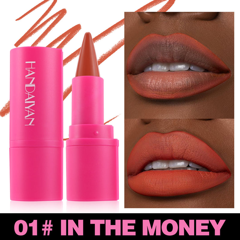 Chic Matte Lip Duo – 2-in-1 Lipstick & Liner, 8 Elegant Colors