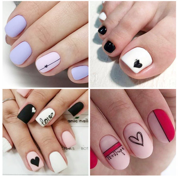 Love & Letter Nail Stickers – Romantic Design