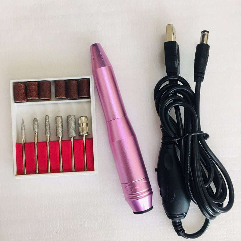 Multi-Function Electric Manicure Drill – 6-Piece Set