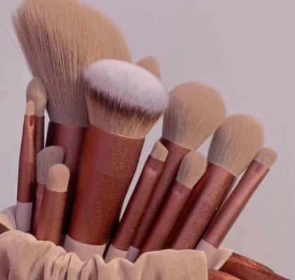 All-in-One 13pcs Makeup Brush Kit – Blend, Buff & Glow