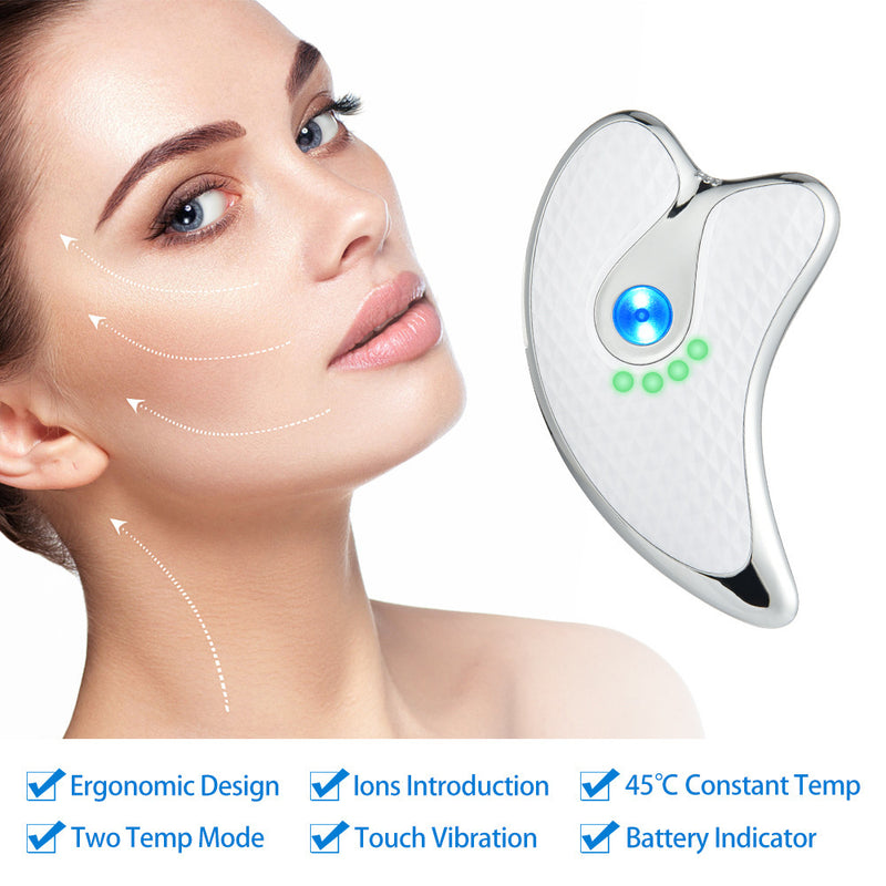 Rechargeable Vibrating Facial Massager & Scraping Tool
