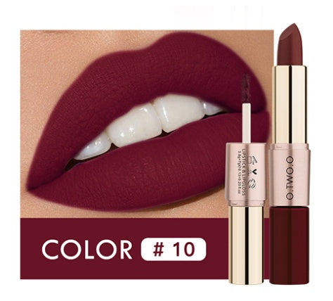 2-in-1 Lipstick & Lip Gloss – 12 Vibrant Shades