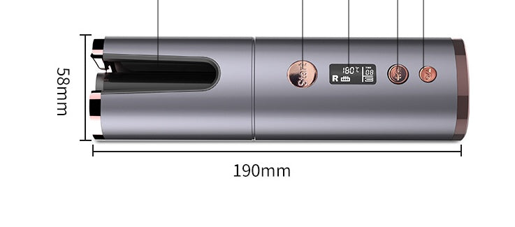 Cordless Automatic Hair Curler – Wireless Rechargeable Ceramic Curling Iron