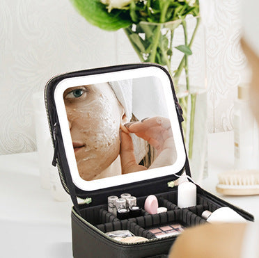 Luxury LED Cosmetic Case – Multifunctional Makeup Storage