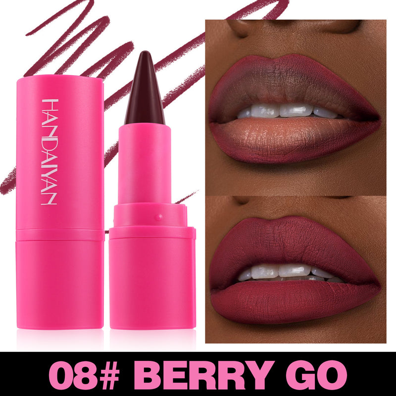 Chic Matte Lip Duo – 2-in-1 Lipstick & Liner, 8 Elegant Colors