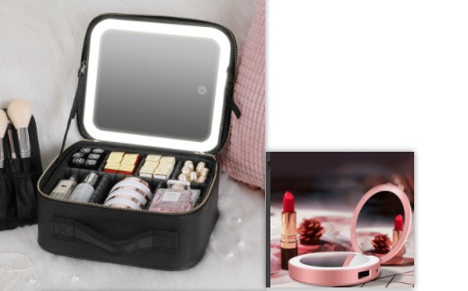 Fashion LED Cosmetic Case – Travel-Ready Makeup Organizer