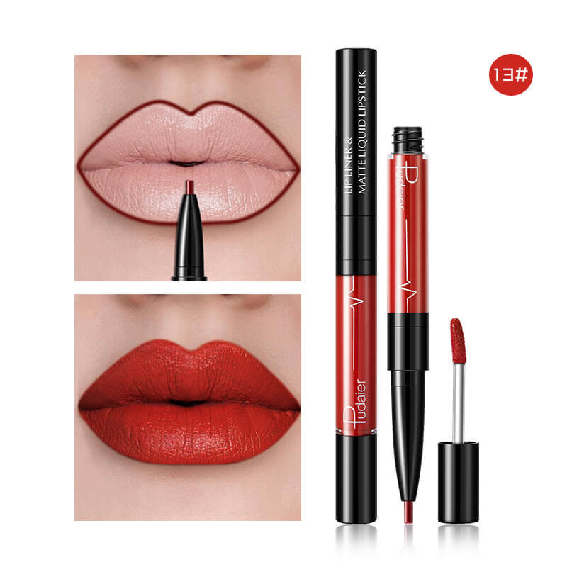 Dual-Action Matte Lip Kit: Liner & Lipstick