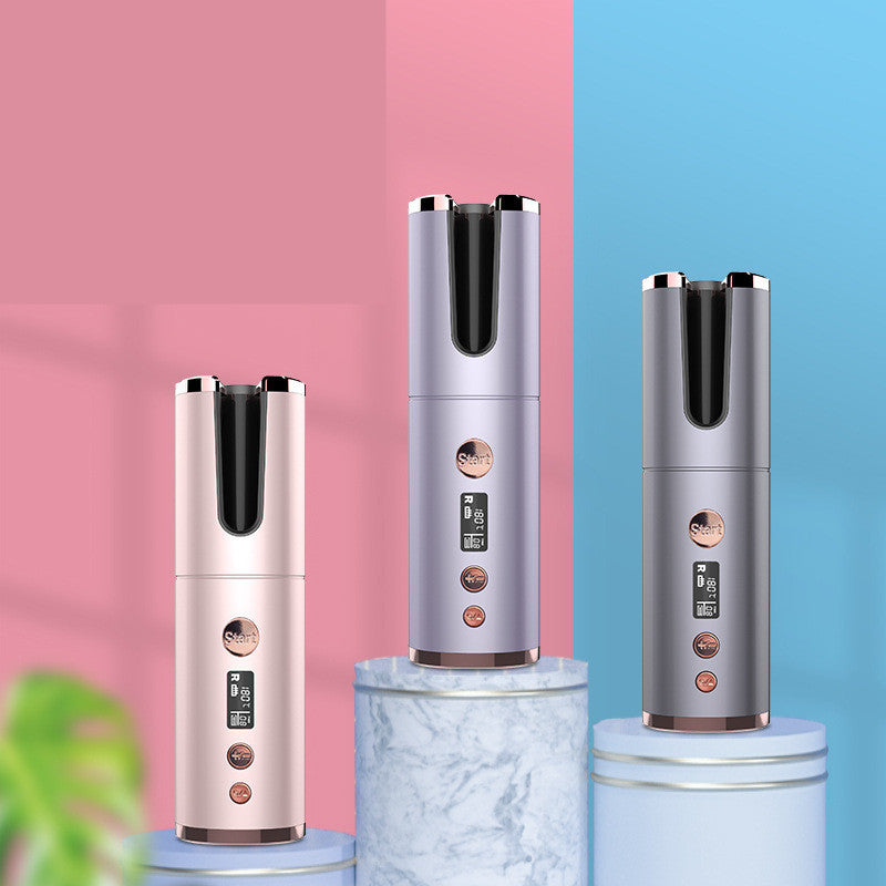 Cordless Automatic Hair Curler – Wireless Rechargeable Ceramic Curling Iron