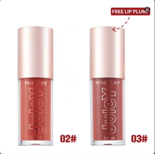 PHOFAY Juicy Lip Oil – Hydrating Shine, Non-Sticky Comfort