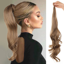 Glam Waves – Long Curly Ponytail Wig