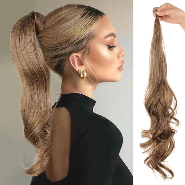 Glam Waves – Long Curly Ponytail Wig