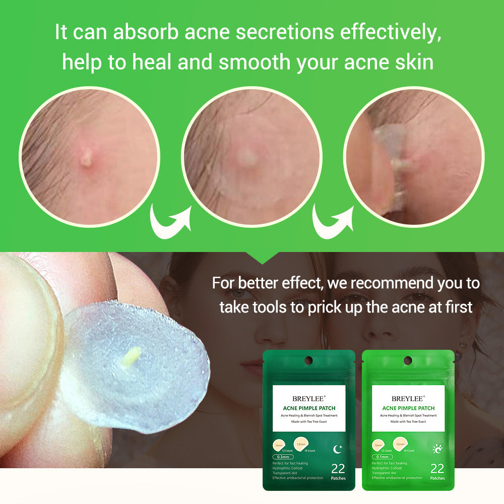 🌿 Tea Tree Invisible Acne Patch – Ultra-Thin, Fast Healing & Mark-Fading Care