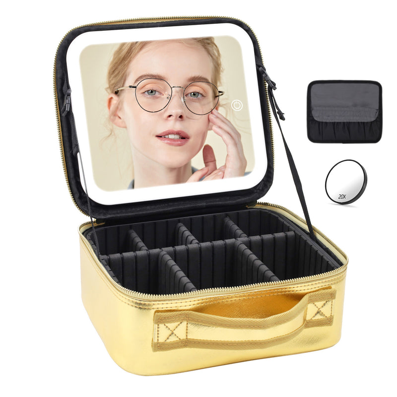 Luxury LED Cosmetic Case – Multifunctional Makeup Storage