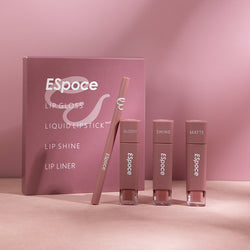 4-in-1 Lipstick Set: Long-Lasting Color & Cup-Proof Finish