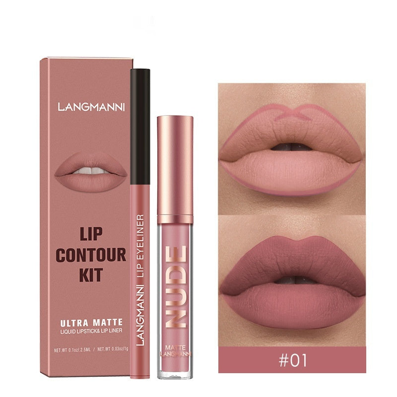 Langmanni Lip Liner-Lipstick Combination – Ultra Chic, Long-lasting Lips