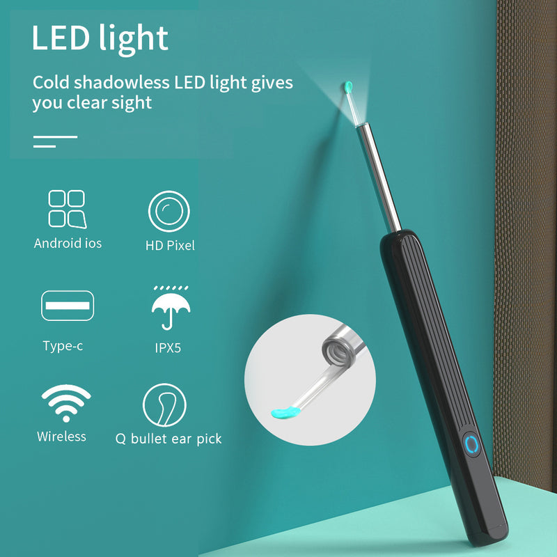 Digital Ear Wax Remover – Wireless LED Otoscope Kit