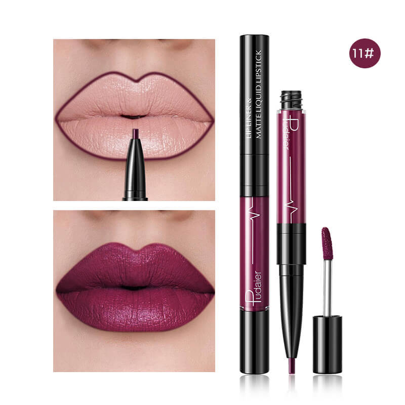 Dual-Action Matte Lip Kit: Liner & Lipstick