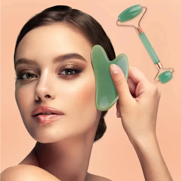 Luxury Jade Roller & Gua Sha Set – USA Only