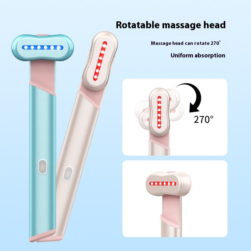 4-Color Electric Eye Massager – Red & Blue Light Therapy with Warmth