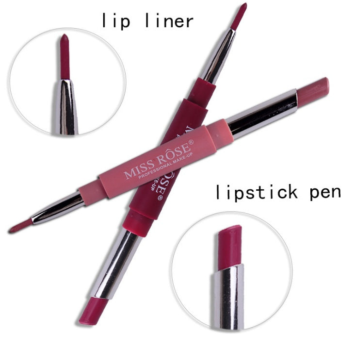 MISS ROSE 2-in-1 Lipstick & Lip Liner – Versatile Beauty for Professional Results