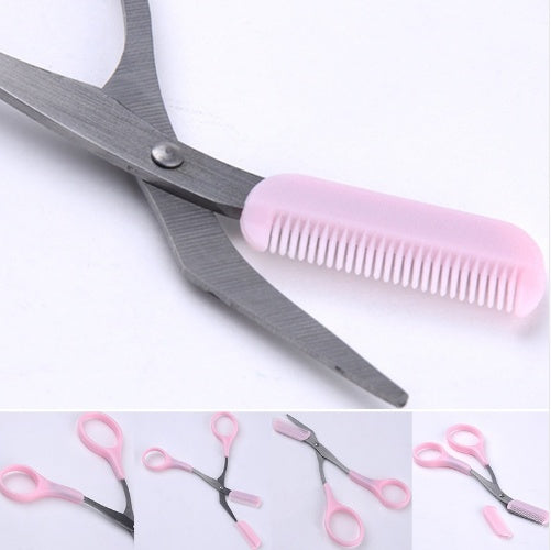 Eyebrow Grooming Scissors with Comb – Precise Hair Trimming & Shaping Tool