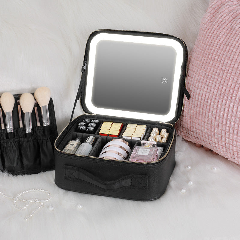 Fashion LED Cosmetic Case – Travel-Ready Makeup Organizer