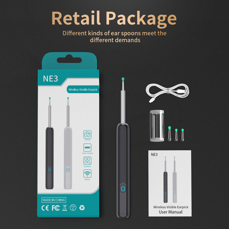 Digital Ear Wax Remover – Wireless LED Otoscope Kit