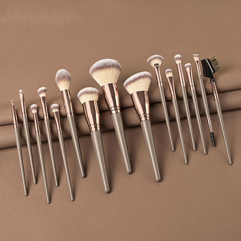 Luxury 15-Piece Makeup Brush Set – Face & Eye Perfection